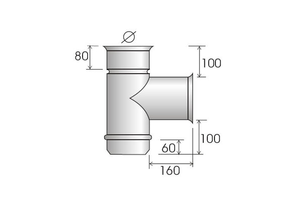 Соединительный тройник 90°